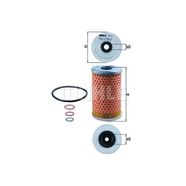 MAHLE FILTERS Filtro de Óleo - OX34D