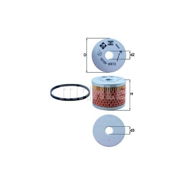 Mahle Filters Filtro de Combustível - KX13D