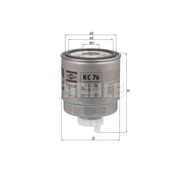 Mahle Filters Filtro de Combustível - KC76