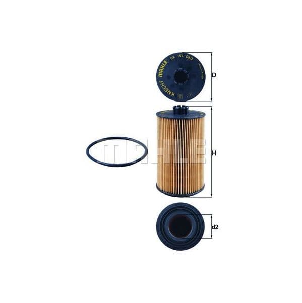 MAHLE FILTERS Filtro de Óleo - OX157D
