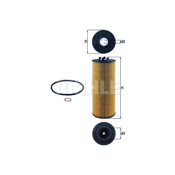 MAHLE FILTERS Filtro de Óleo - OX164D