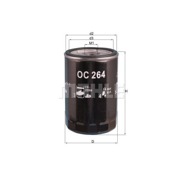 Mahle Filters Filtro de Óleo - OC264