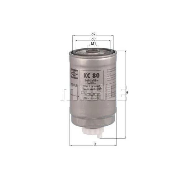 Mahle Filters Filtro de Combustível - KC80