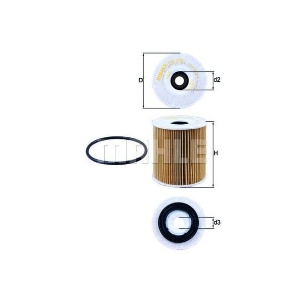 MAHLE FILTERS Filtro de Óleo - OX175D