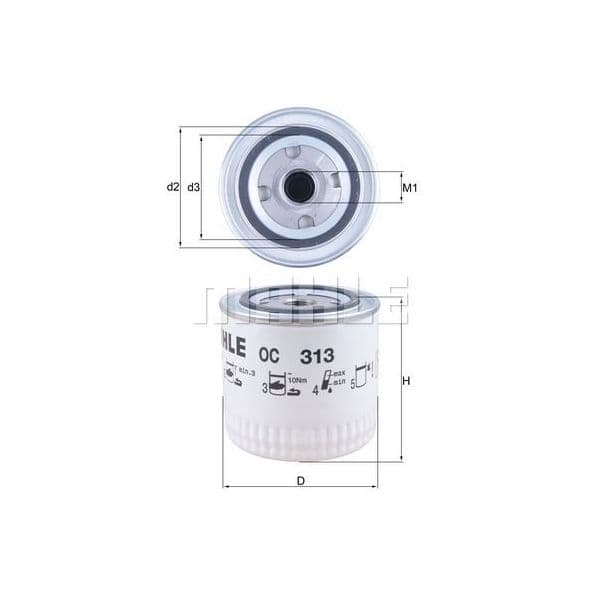 Mahle Filters Filtro de Óleo - OC313