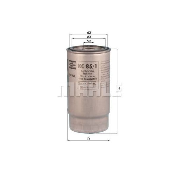 Mahle Filters KC85/1 Filtro de Combustível - KC85_1