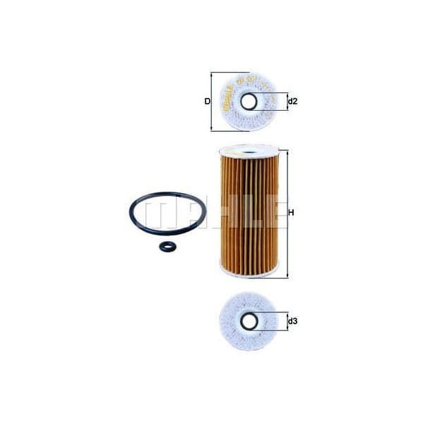 MAHLE FILTERS Filtro de Óleo - OX201D