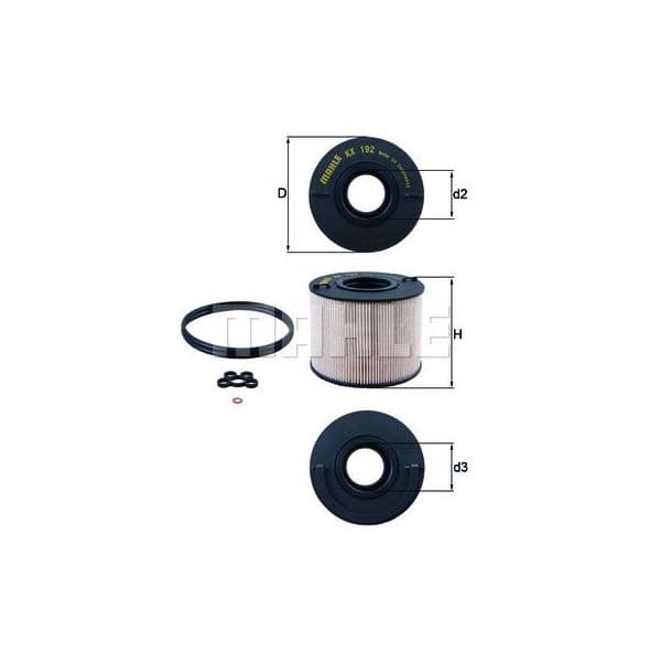 Mahle Filters Filtro de Combustível - KX192D