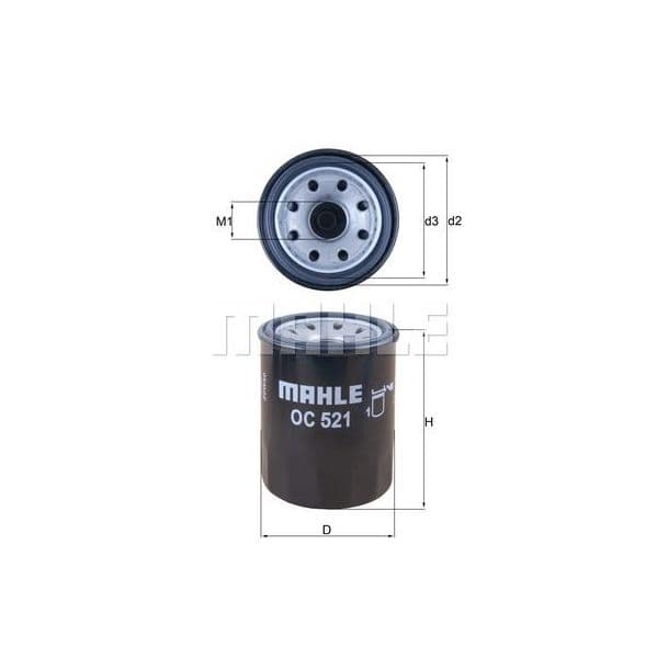 Mahle Filters Filtro de Óleo - OC521