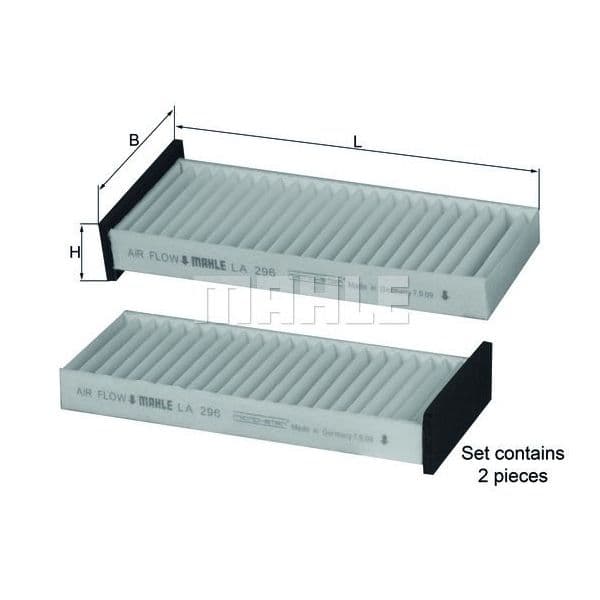 Mahle Filters LA296/S Filtro, Ar do Habitáculo - LA296_S