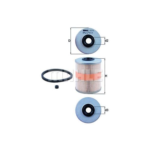 Mahle Filters Filtro de Combustível - KX206D