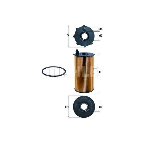 MAHLE FILTERS Filtro de Óleo - OX354D