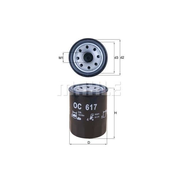 Mahle Filters Filtro de Óleo - OC617