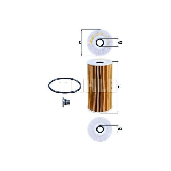MAHLE FILTERS Filtro de Óleo - OX377D