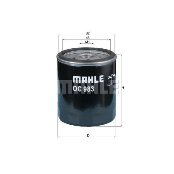 Mahle Filters Filtro de Óleo - OC983