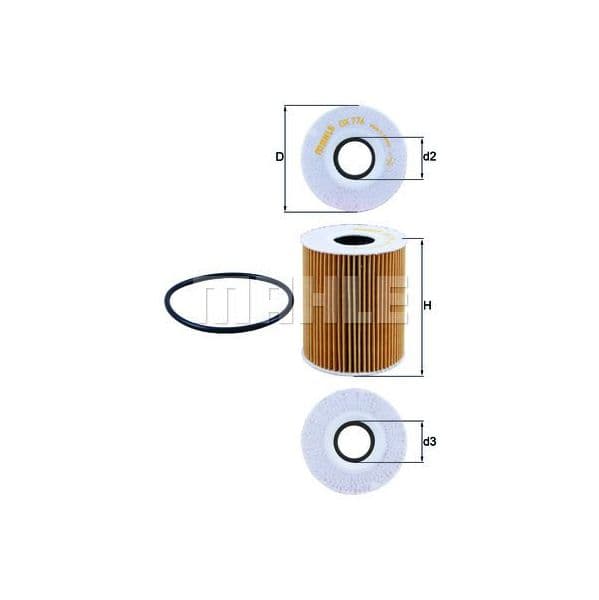 MAHLE FILTERS Filtro de Óleo - OX776D