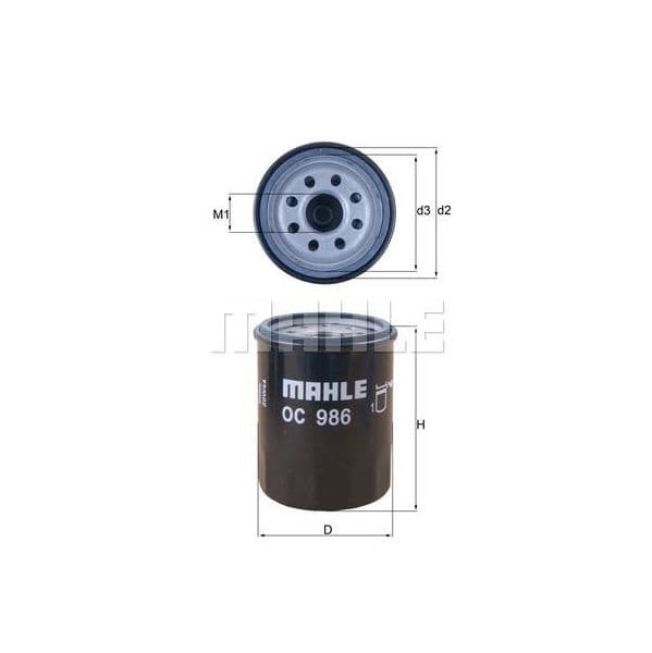 Mahle Filters Filtro de Óleo - OC986