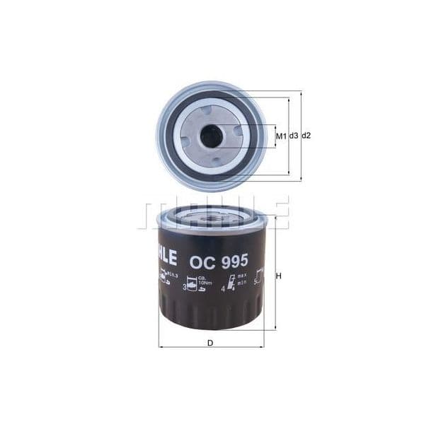 Mahle Filters Filtro de Óleo - OC995
