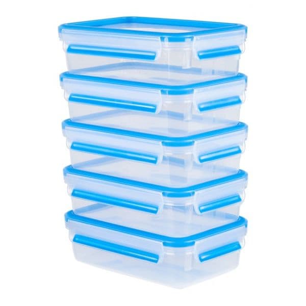 Emsa Conjunto de 5 Recipientes Herméticos Clip & Close