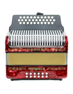 Hohner Concertina Corona II GCF Vermelho