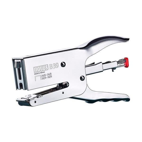 Novus Agrafador De Alicate B39 Cromado Capacidade 50 Folhas Usa Agrafes 24/6-8 e 26/6-8