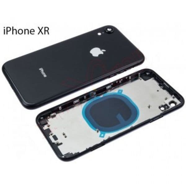 Carcaça para iphone Xr Preta sem Componentes com Logo