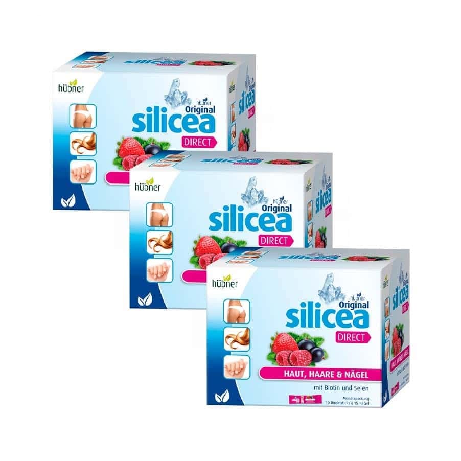 Silicea Direct Frutos Vermelhos C/ Biotina e Selénio 30 saquetas Hubner Pack 3