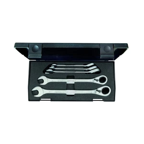 Gedore 7 UR-005 Conjunto de chave combinada com roquete reversível, 5 peças 8-19 mm - 2327651