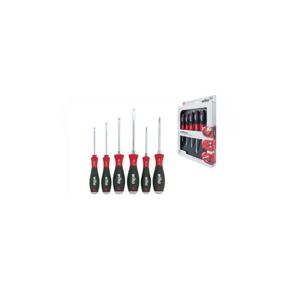 Wiha Conjunto de Chaves de Fenda SoftFinish 6 Peças Black