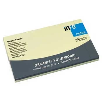 Infonotes Bloco Notas Adesivas 75x125mm 100 Fls Amarelo 1 Un.