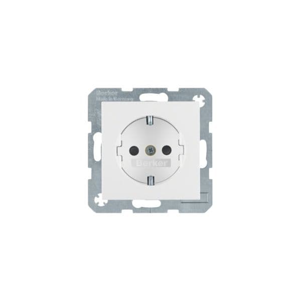 Berker S. 1/B. X Tomada Schuko Obturad., Branco Mate - 47231909