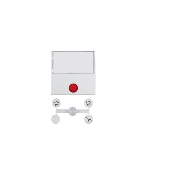 Berker S. 1/B. X Tecla P-etiq. C/visor, Branco - 16968989