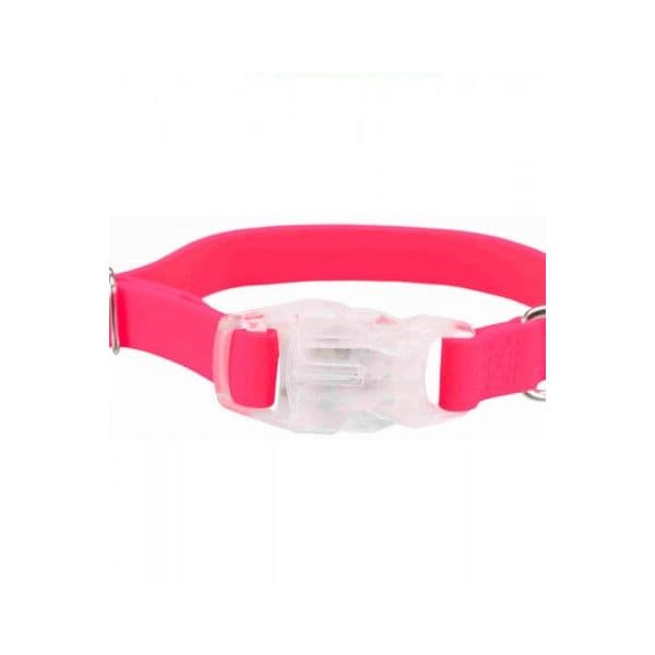 Trixie Coleira "easy Flash" (m-l) 35-55 cm / 25 mm (rosa Neon)