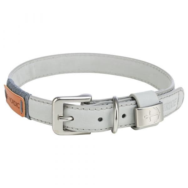 Trixie Coleira Be Nordic Cães Pele Cinza Claro 55 cm/30 mm