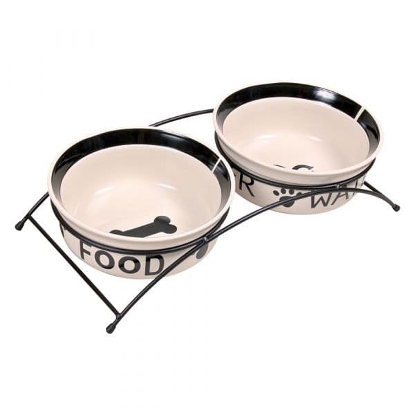 Trixie Comedouro Eat On Feet + Suporte 2x 6cl 15cm - 24641