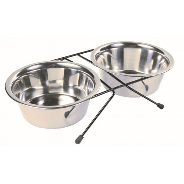 Trixie Comedouro Inox Eat on Feet 2x 0,75l / 15cm - 24832