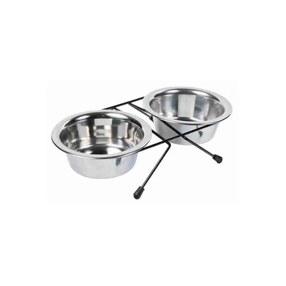 Trixie Comedouro Inox Eat on Feet 2x 1,8l / 20cm - 24833