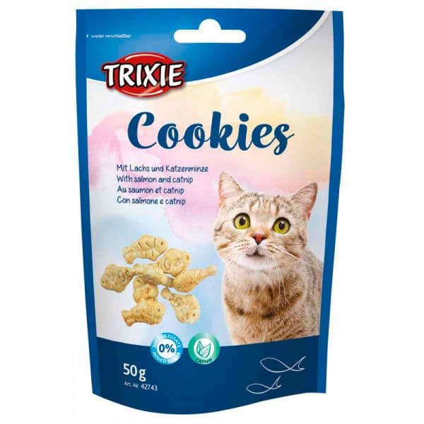 Trixie Cookies Salmão e Catnip 50g