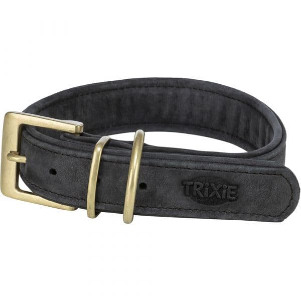 Trixie Coleira Pure Em Pele (M) 36-43Cm / 30Mm (Preto) - TX1887001