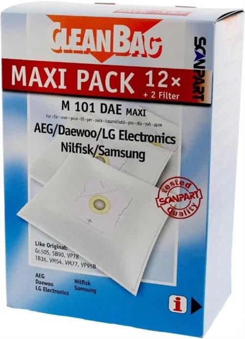 Scanpart Sacos de Aspirador Cleanbag M 101 DAE maxi