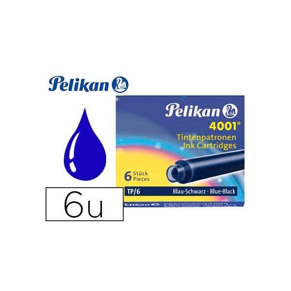 Pelikan Cartucho de Tinta Pelikan Azul-Caixa de 6 un. - 080375