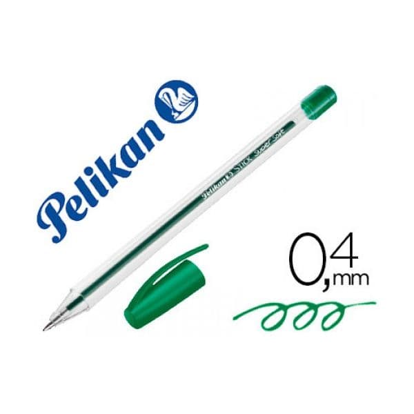 Pelikan Esferográfica Stick Super Soft 0.4mm Verde 50Un.