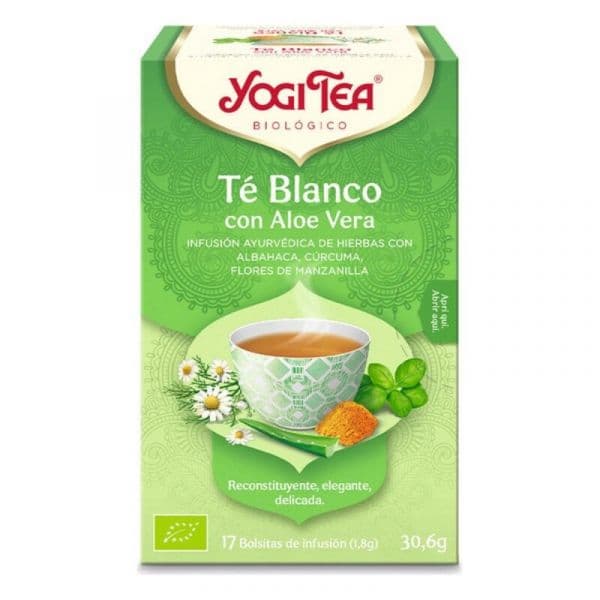 Yogi Tea Bio Chá Branco com Aloe Vera, 17 Saquetas