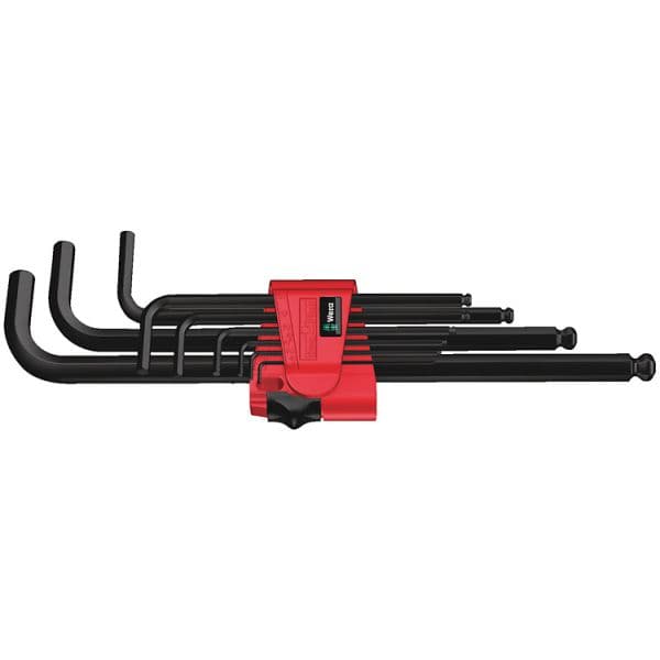 Wera Conjunto de Chaves Allen 950 PKL/9 BM N Metric BlackLaser Hex-Plus 9 peças