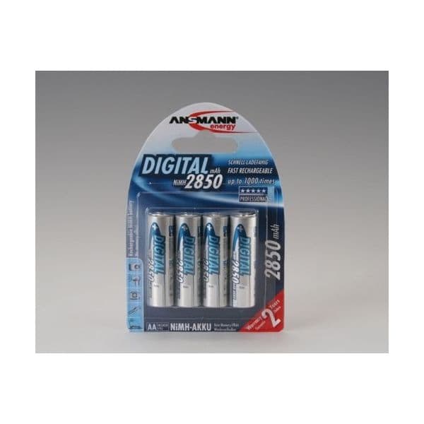 Pilha Recarregável 1x4 Ansmann NiMH 2850 Mignon AA 2650 mAh DIG - 5035092