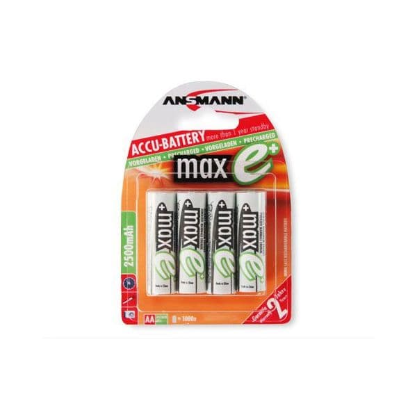 Pilha Recarregável 1x4 Ansmann maxE NiMH 2500 Mignon AA 2400 mA - 5035442