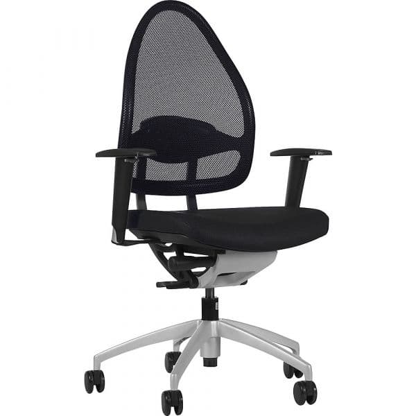 Topstar Cadeira Giratória de Design c/ Costas em Rede Preto