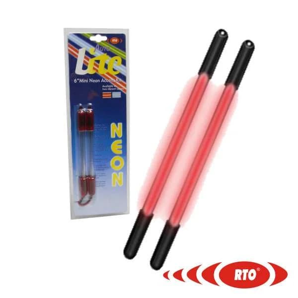 Conjunto de 2 Lâmpadas Néon Mini Vermelho C/ Som de 6″