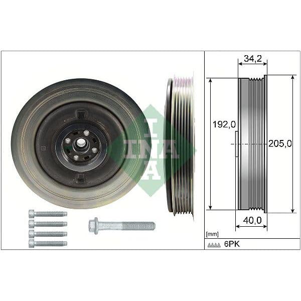 INA Kit da Polia da Correia da Cambota - 544050420