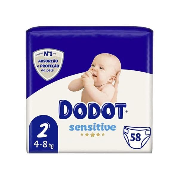 Dodot Pro-sensitive+ Fraldas T2 4-8Kg 58 un.